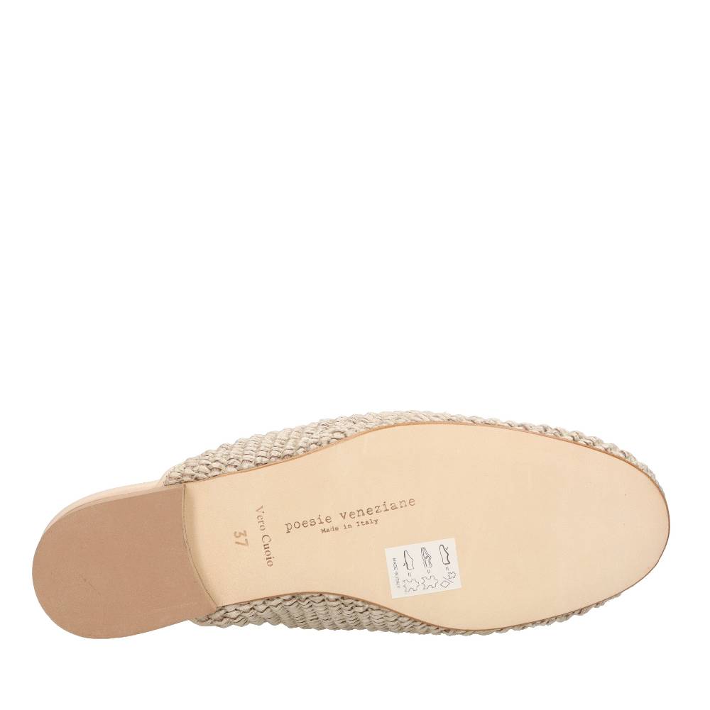 POESIE VENEZIANE Mules in rafia Nuovo