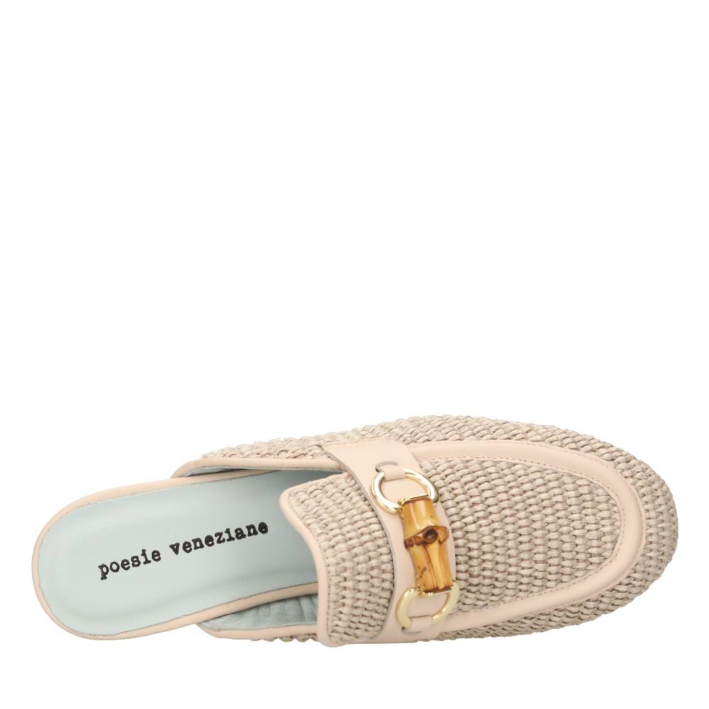 POESIE VENEZIANE Mules in rafia Nuovo
