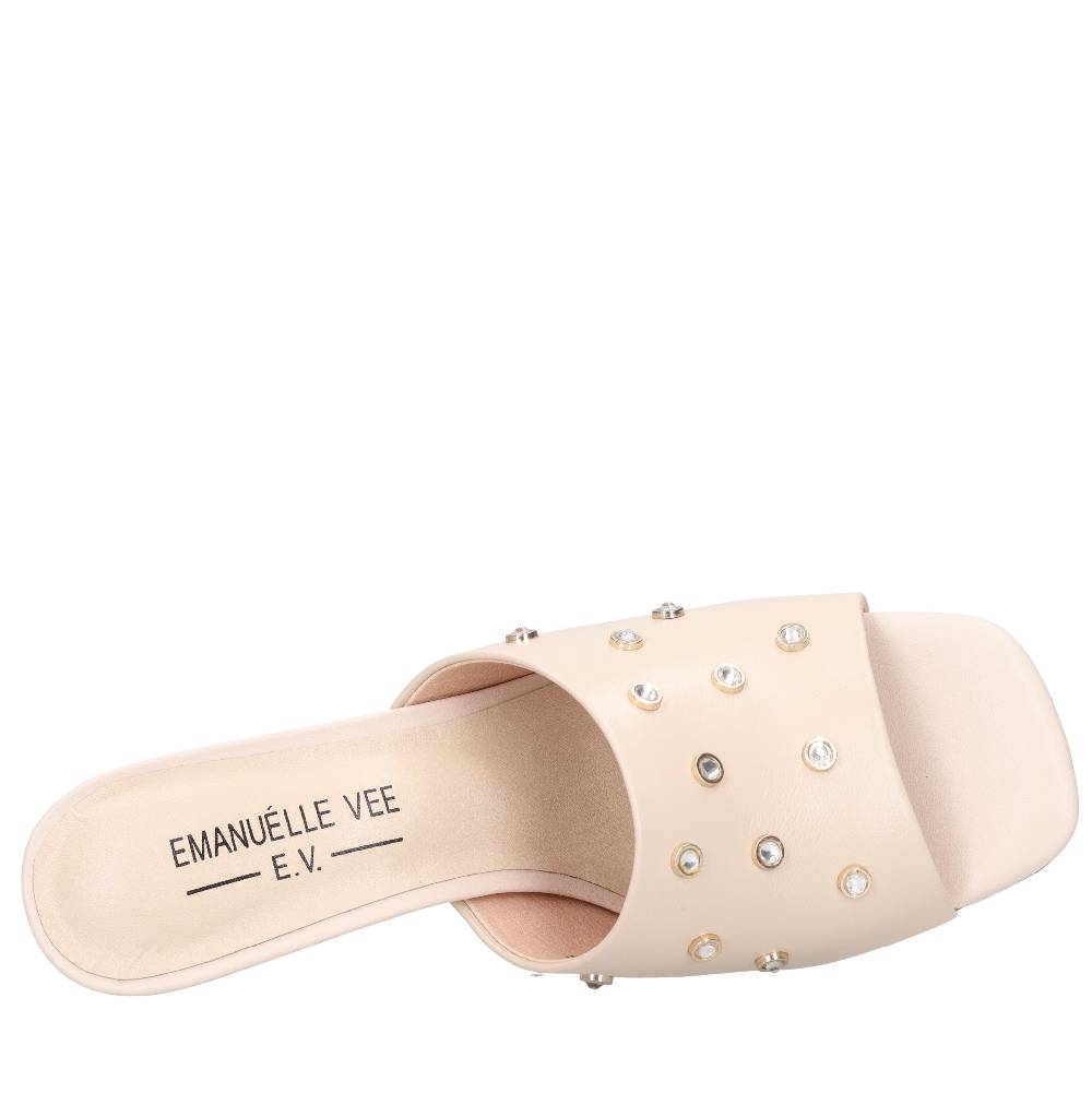 EMANUELLE VEE Mules in pelle Qualità Garantita