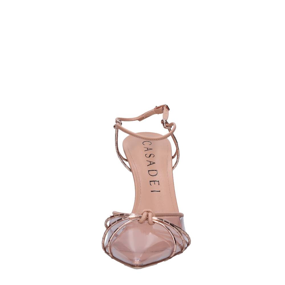 CASADEI Décolleté Slingback in pelle e plexiglass Negozi Online