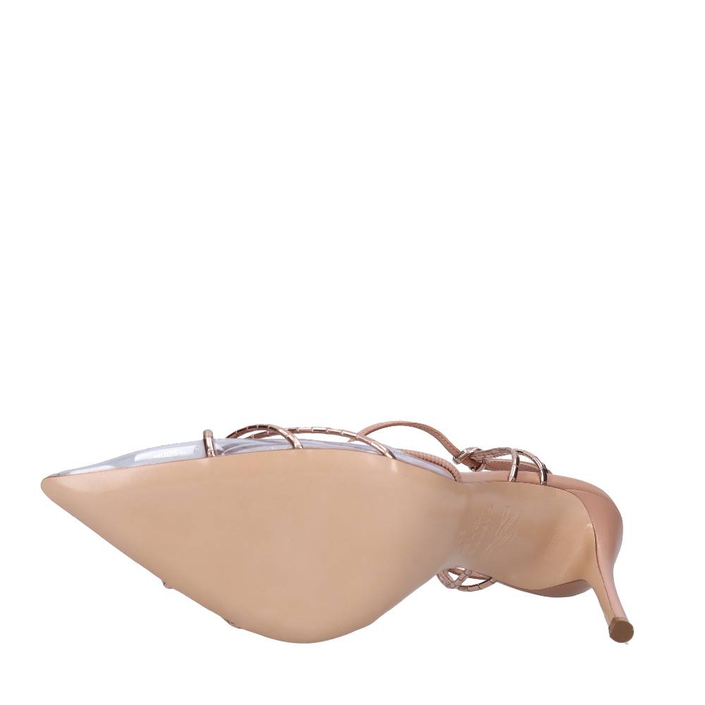 CASADEI Décolleté Slingback in pelle e plexiglass Negozi Online