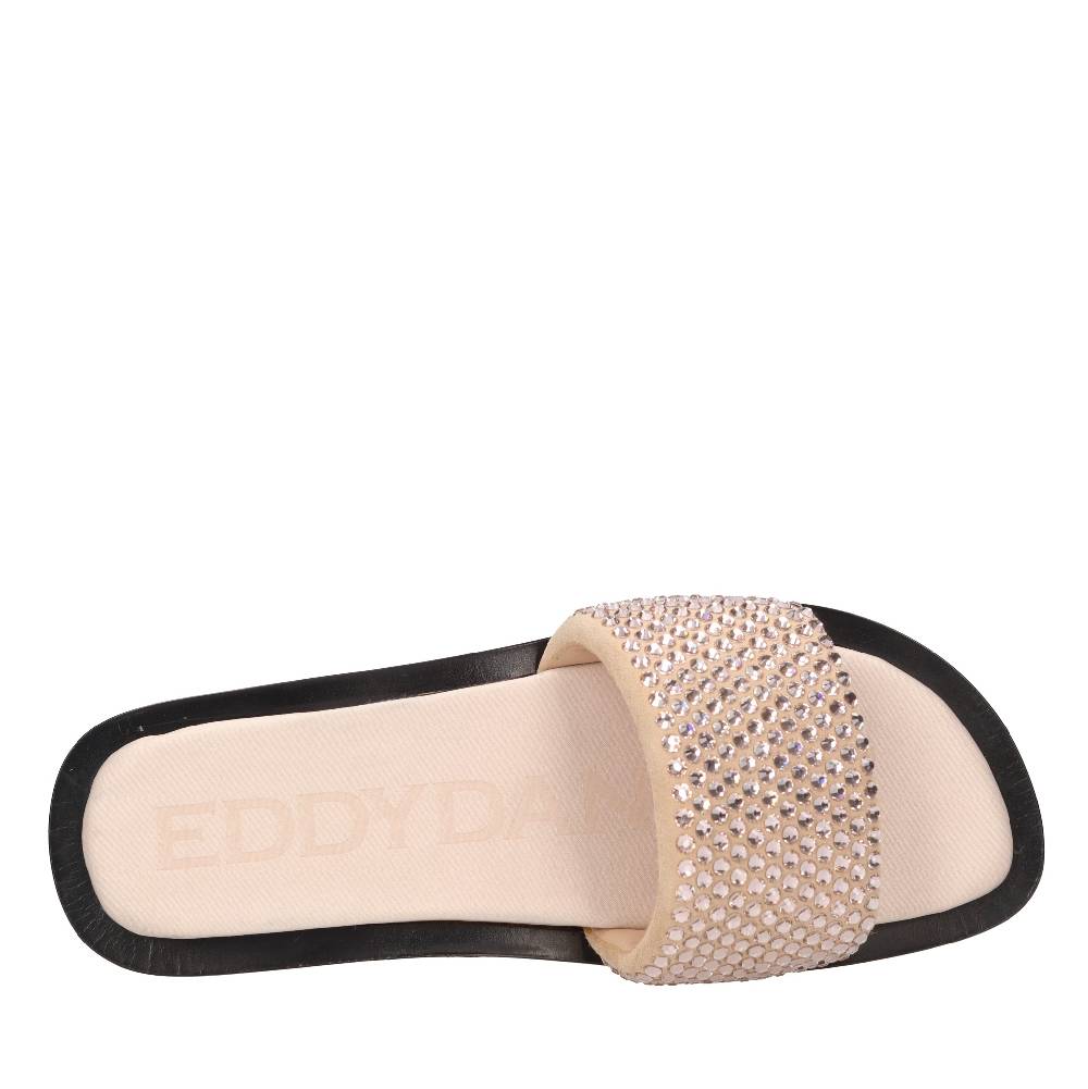 EDDY DANIELE Mules in camoscio e strass Moda