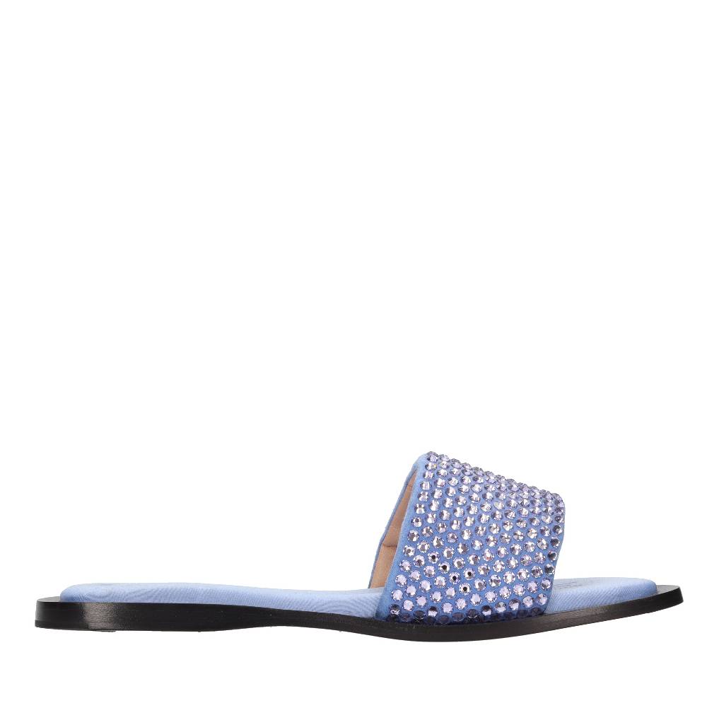 EDDY DANIELE Mules in camoscio e strass 2025