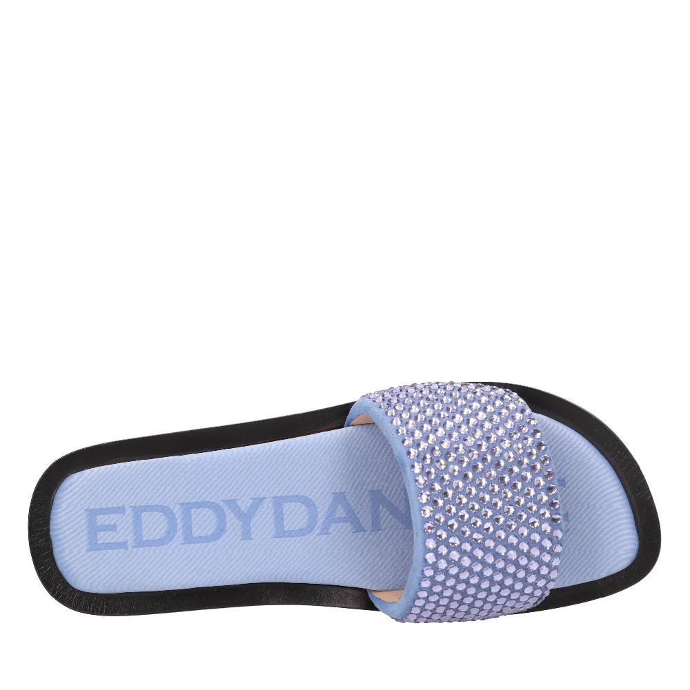 EDDY DANIELE Mules in camoscio e strass 2025
