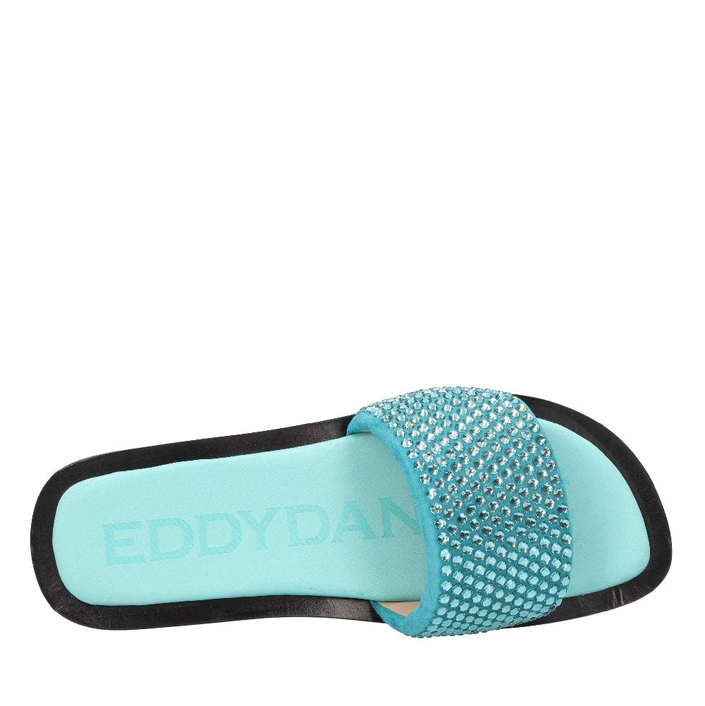 EDDY DANIELE Mules in camoscio e strass Italia