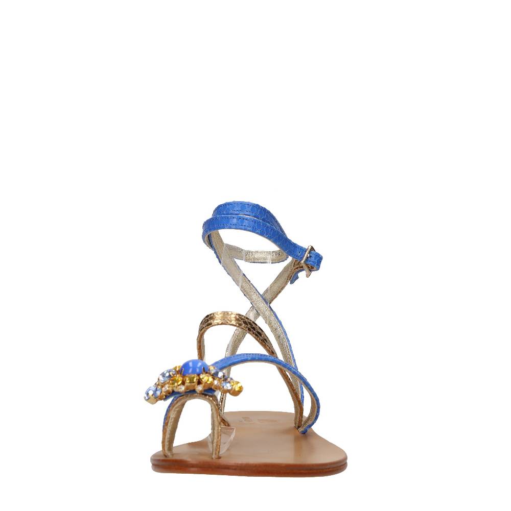 EMANUELA CARUSO Sandali flat infradito in pelle Nuovo