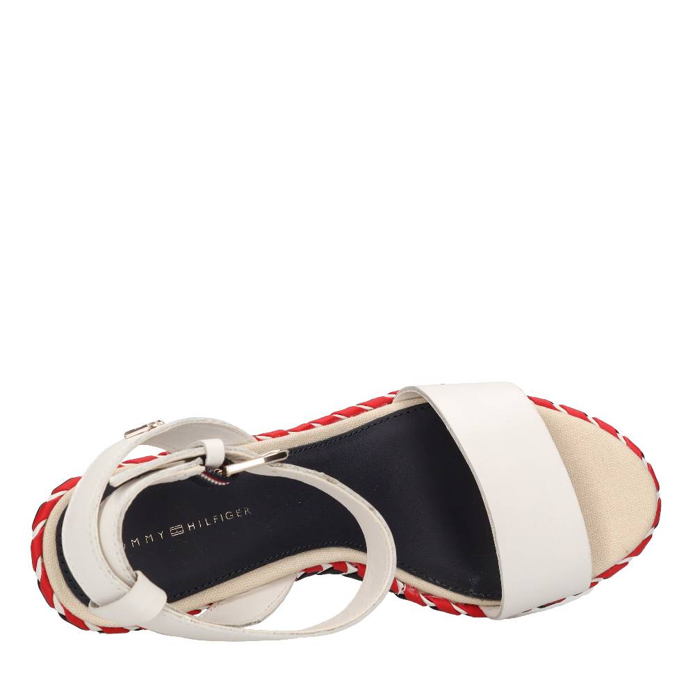 TOMMY HILFIGER Sandali con zeppa in pelle Convenienza