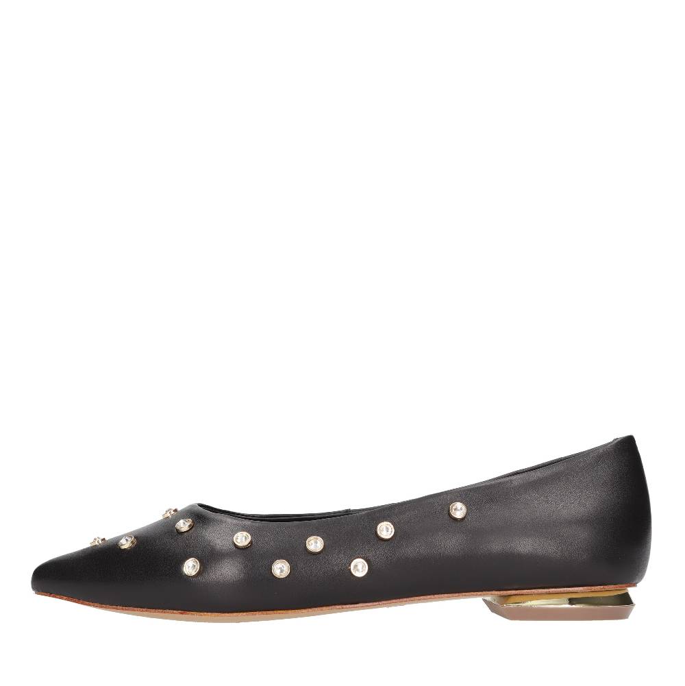 EMANUELLE VEE Ballerine in pelle e borchie