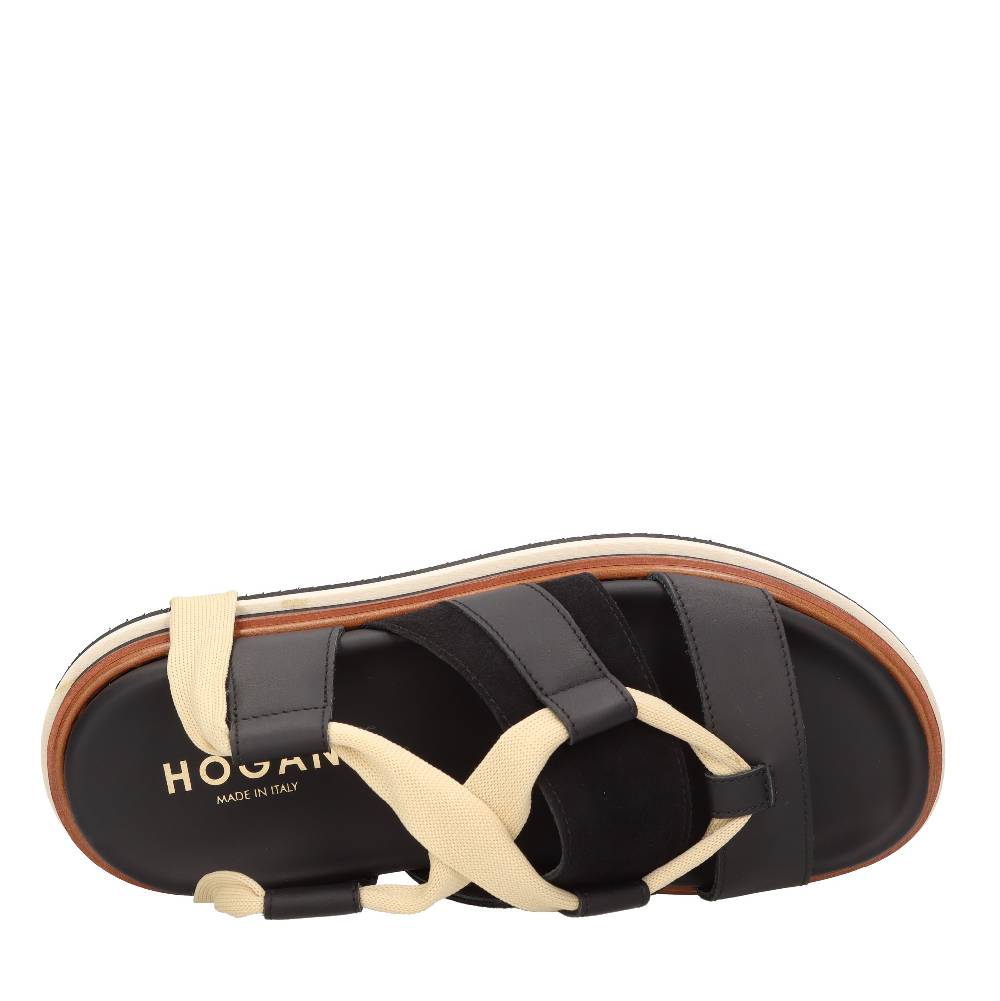HOGAN Sandali flat in pelle In Linea
