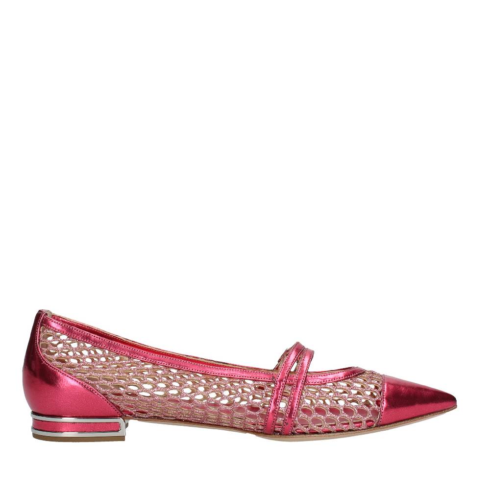 CASADEI Ballerine in pelle e tessuto Vendita