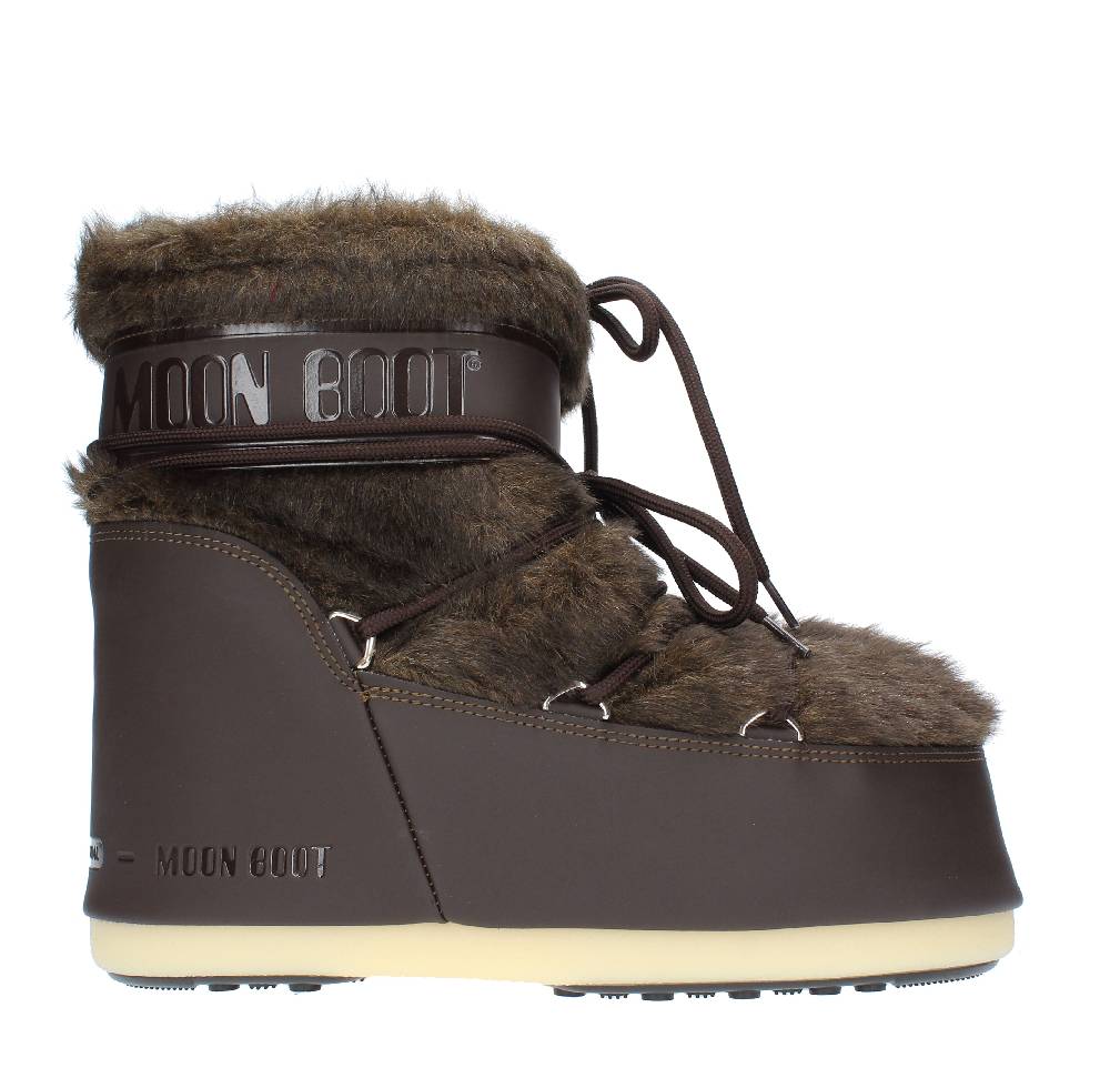 MOON BOOT Stivaletti da neve modello ICON LOW FAUX FUR MOON BOOT in gomma ed ecopelliccia Offerta