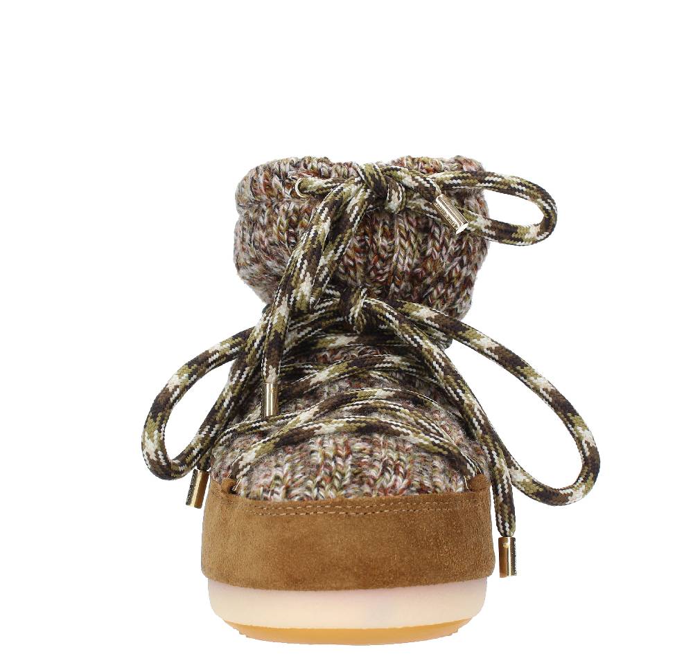 MOON BOOT Stivaletti da neve modello LOW WOOL MOON BOOT in camoscio e tessuto Outlet
