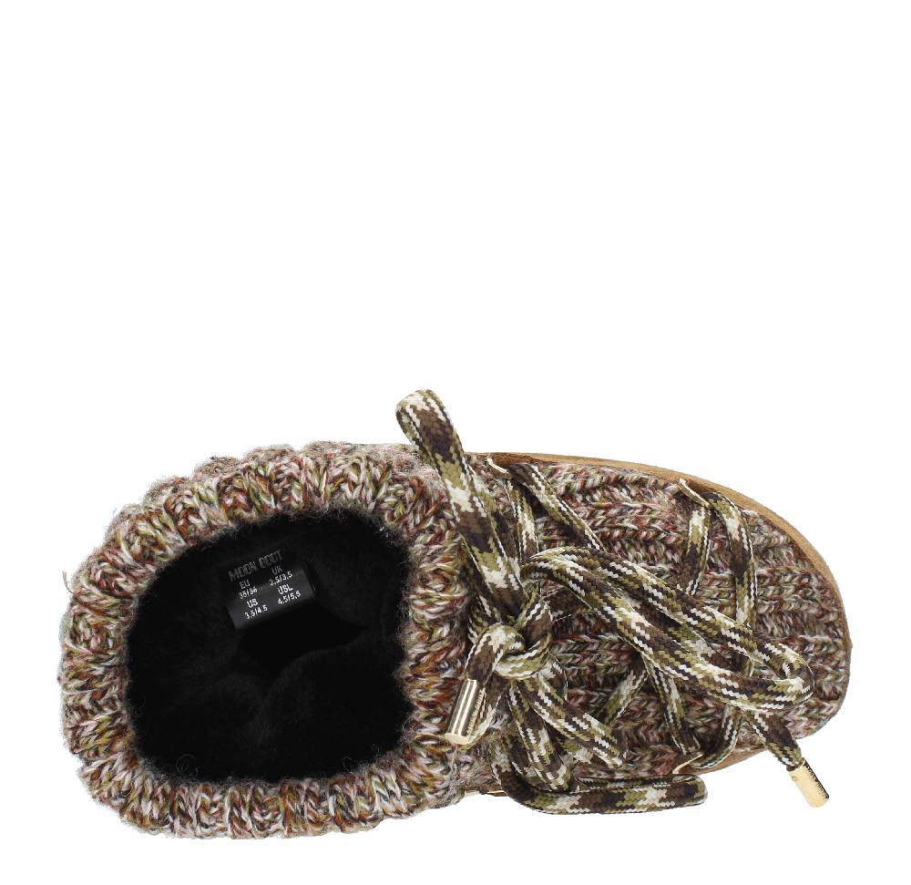 MOON BOOT Stivaletti da neve modello LOW WOOL MOON BOOT in camoscio e tessuto Outlet