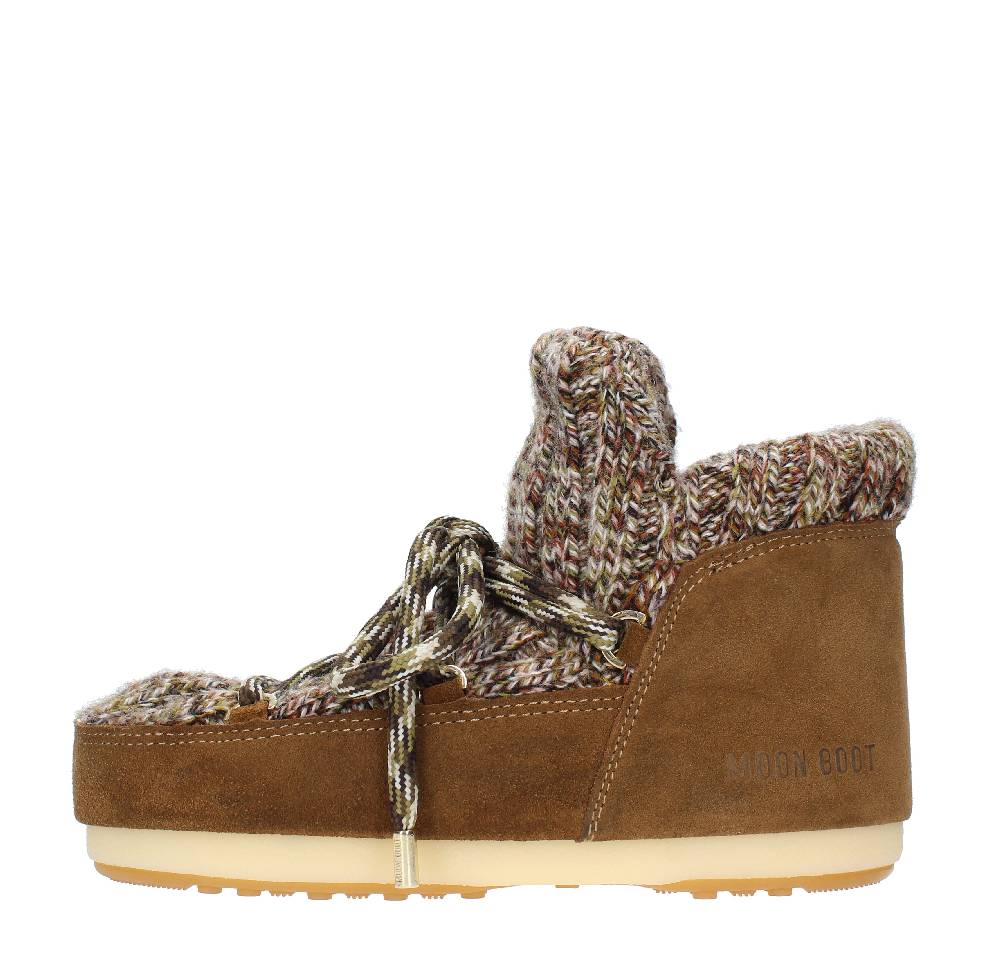 MOON BOOT Stivaletti da neve modello PUMPS WOOL MOON BOOT in camoscio e tessuto