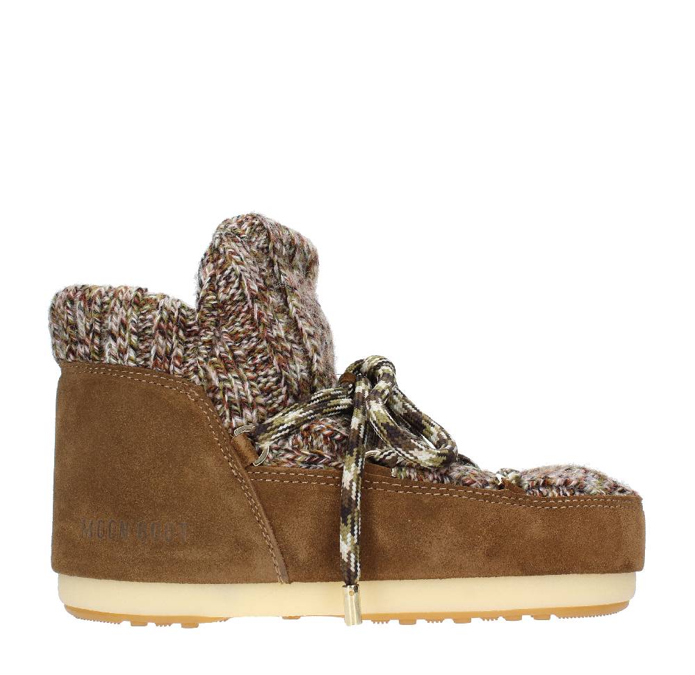 MOON BOOT Stivaletti da neve modello PUMPS WOOL MOON BOOT in camoscio e tessuto In Vendita