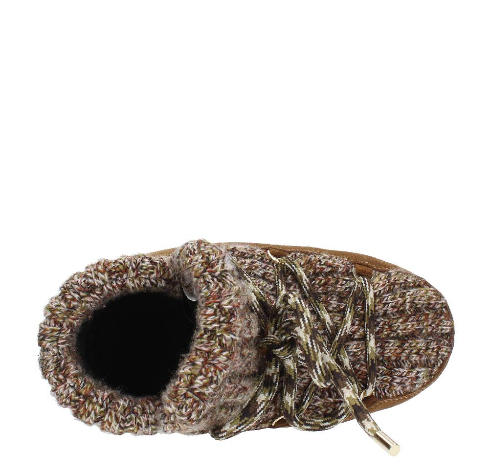 MOON BOOT Stivaletti da neve modello PUMPS WOOL MOON BOOT in camoscio e tessuto In Vendita