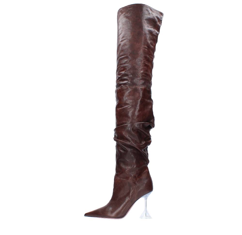 AMINA MUADDI Cuissard Oliviaglass in pelle
