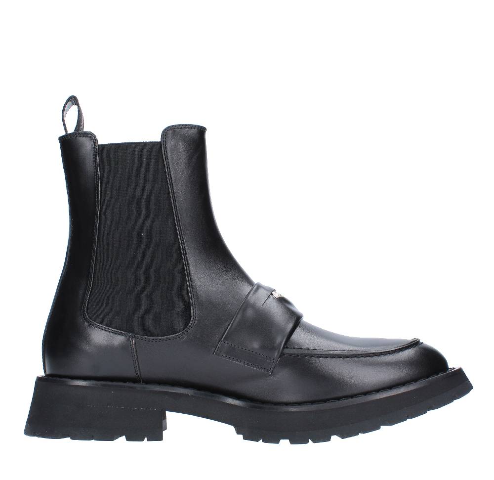 ALEXANDER MCQUEEN Stivaletti stile mocassino in pelle 2025