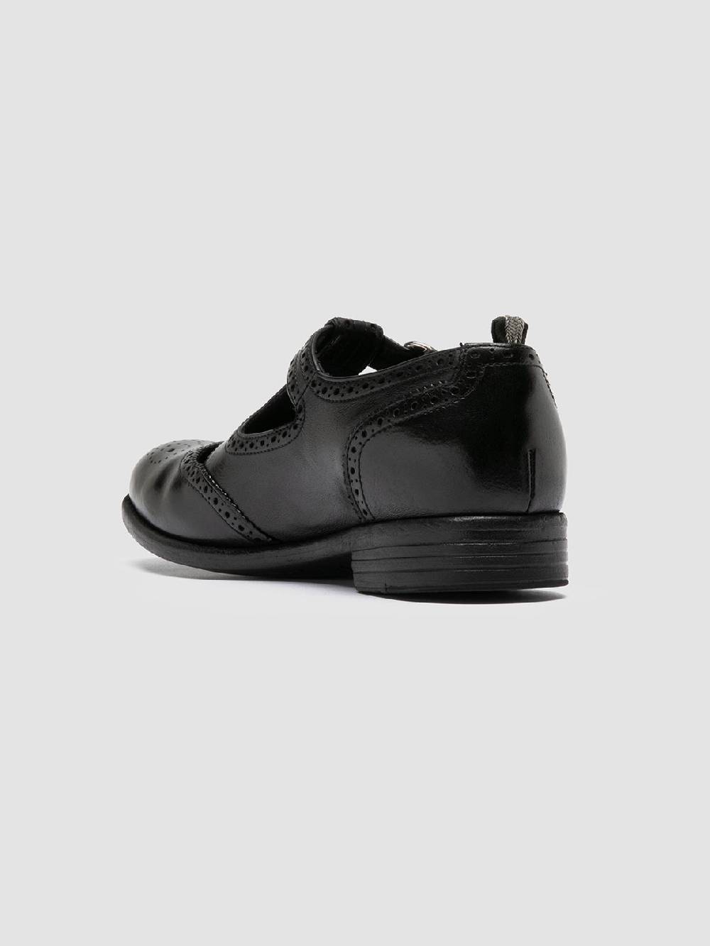 Officine Creative CALIXTE 066 Black Leather Maryjane Loafers Vendita Calda