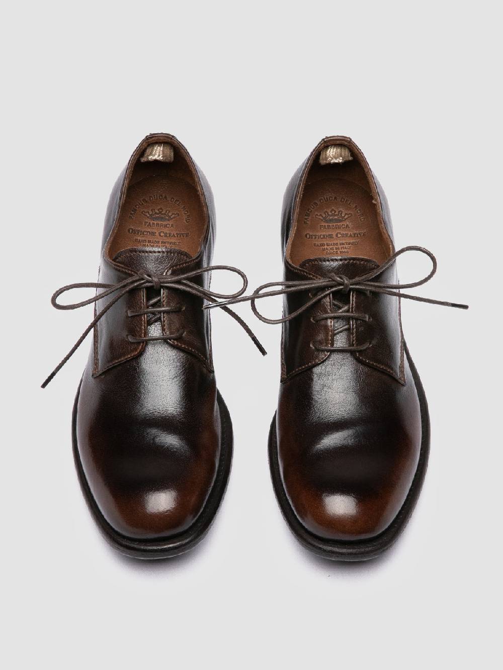 Officine Creative CALIXTE 068 Derby in Pelle Marrone Vendita Economica
