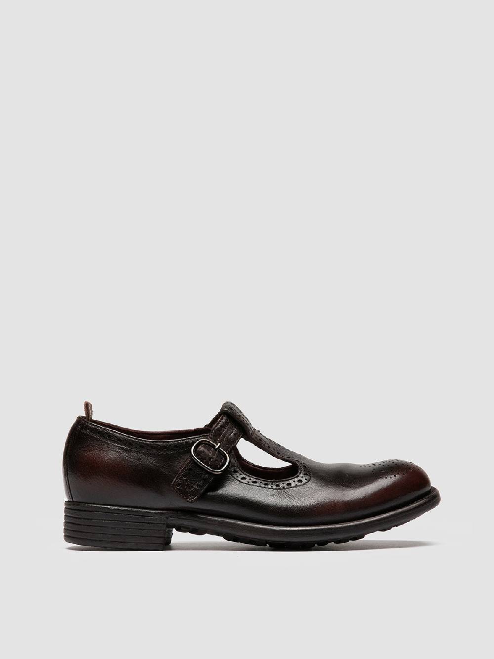 Officine Creative CALIXTE 071 Sandali T-Bar in Pelle Marrone