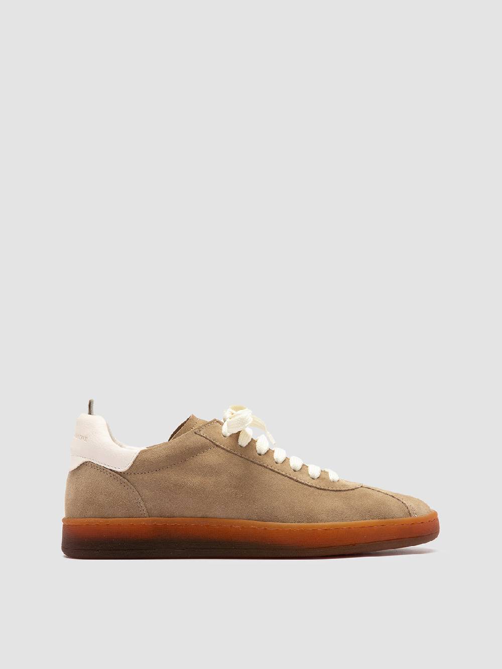 Officine Creative DESTINY 101 Sneakers Basse in Pelle e Camoscio Marrone