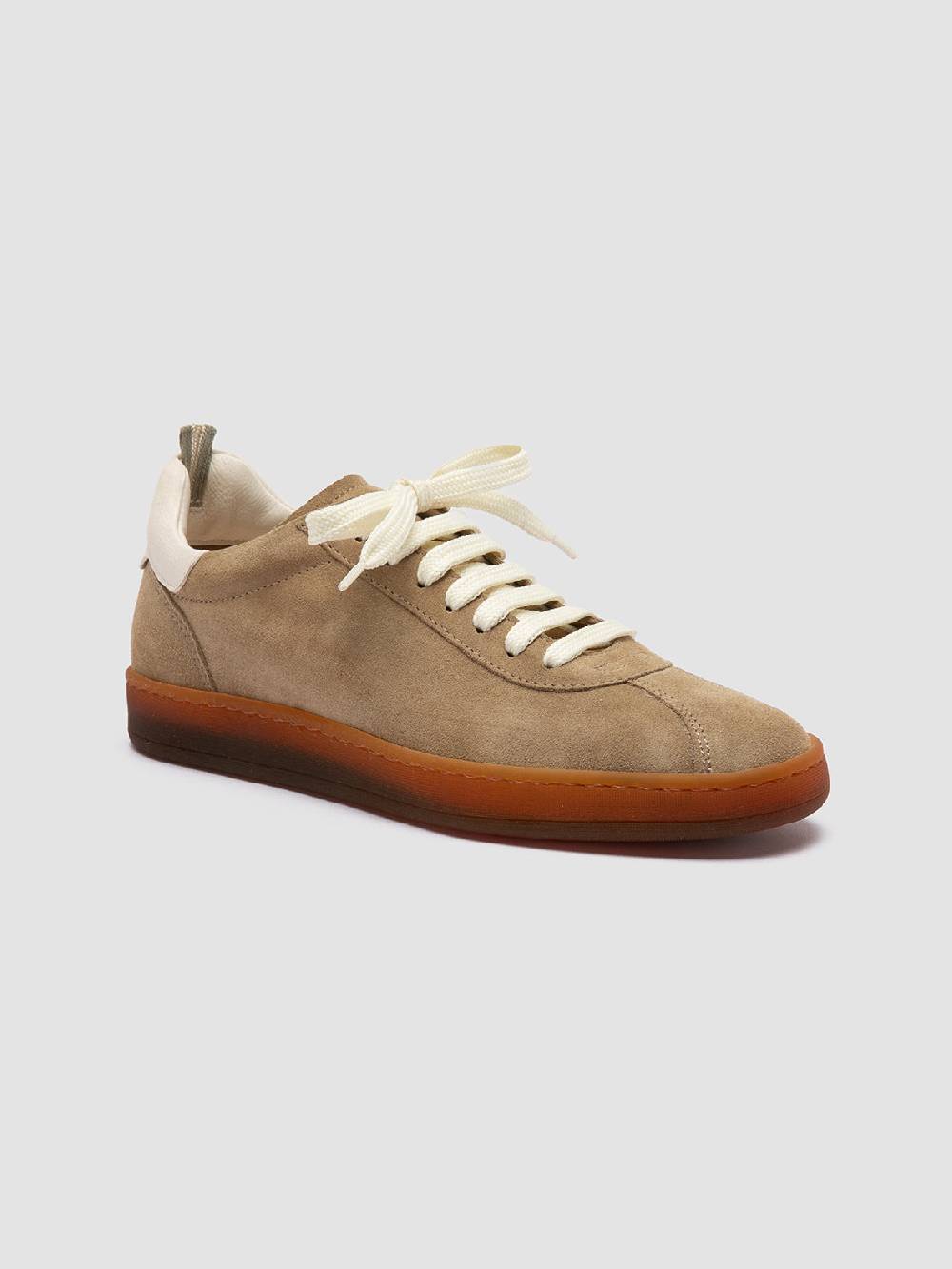 Officine Creative DESTINY 101 Sneakers Basse in Pelle e Camoscio Marrone Negozio