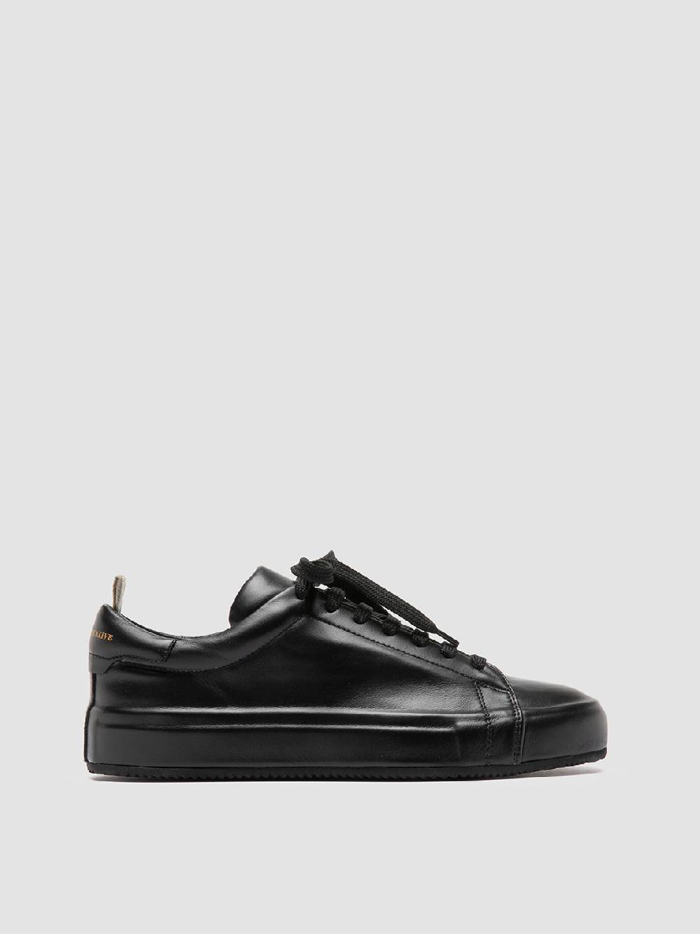 Officine Creative EASY 101 Sneakers Basse in Pelle Nera In Saldo