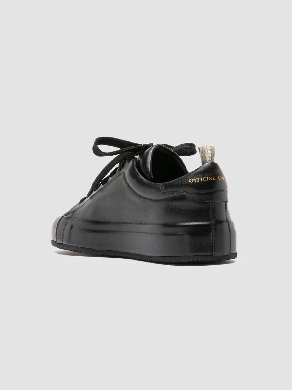 Officine Creative EASY 101 Sneakers Basse in Pelle Nera In Saldo
