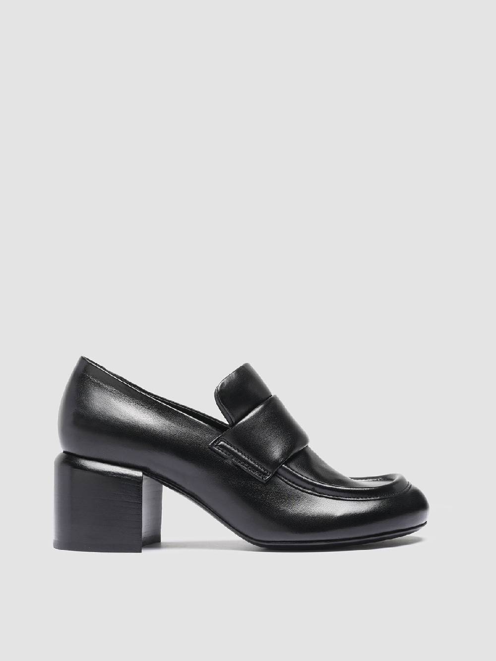 Officine Creative ETHEL 001 Mocassini Penny in Pelle Nera Italy