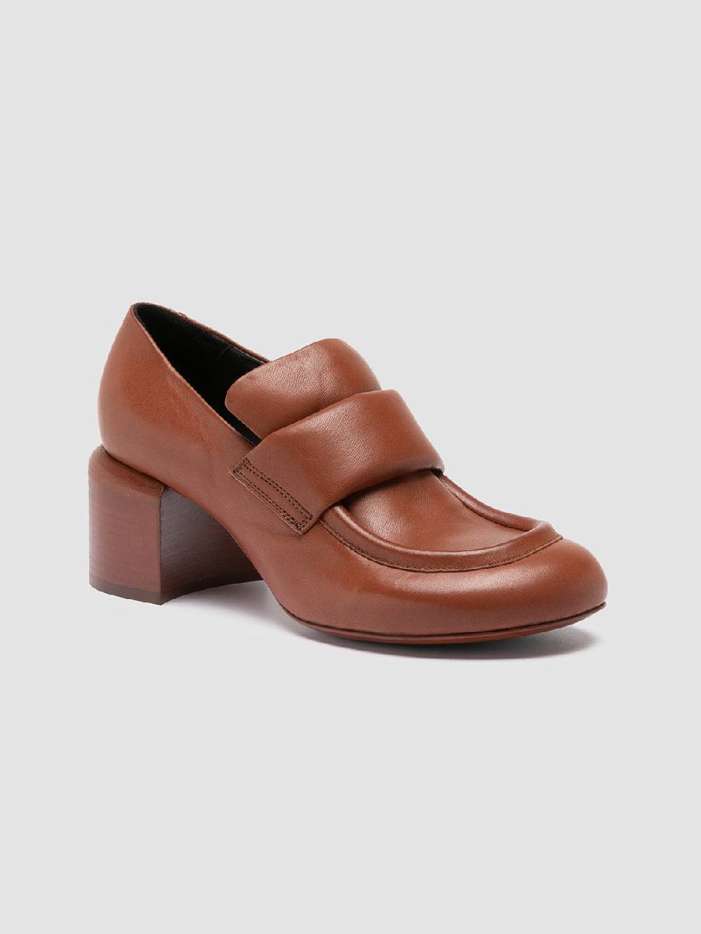 Officine Creative ETHEL 001 Mocassini Penny in Pelle Marrone Italia
