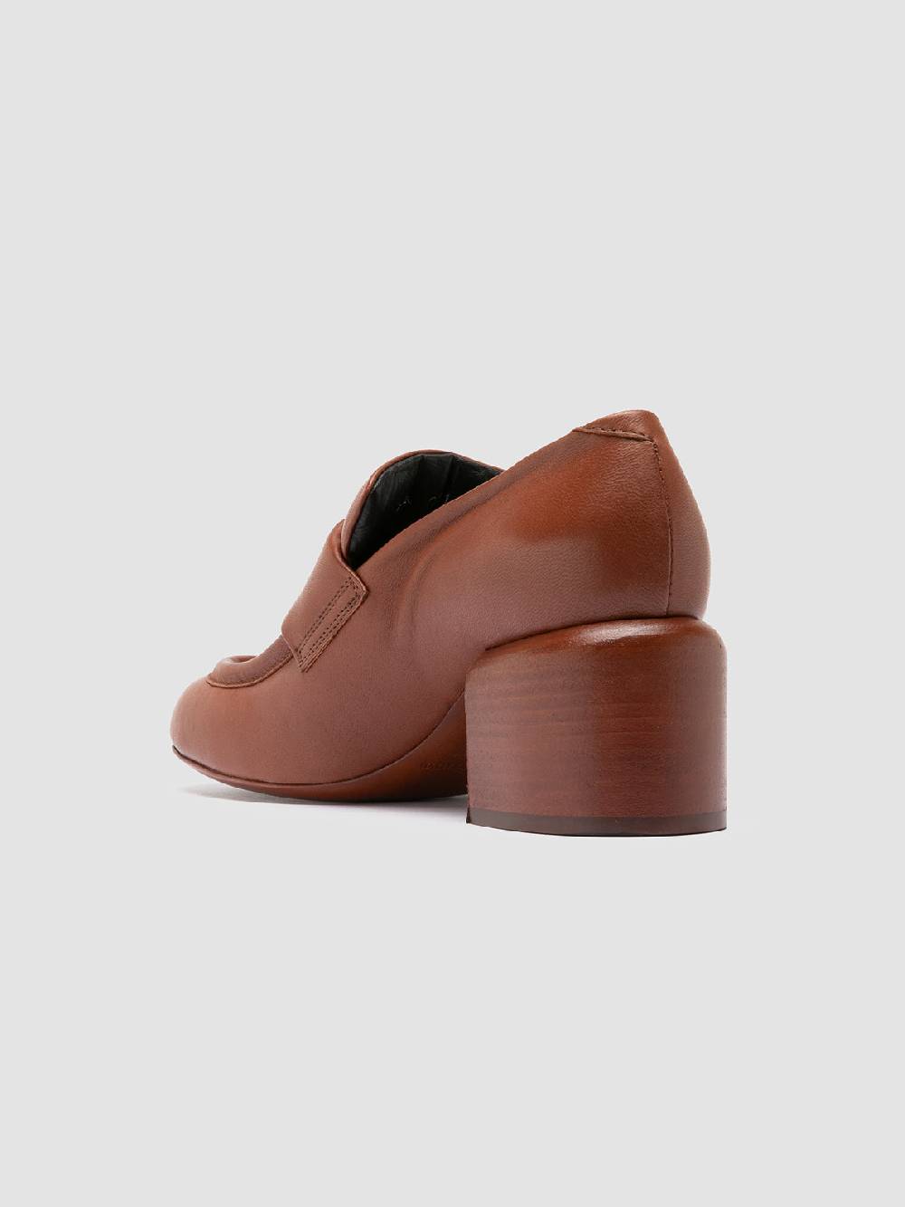 Officine Creative ETHEL 001 Mocassini Penny in Pelle Marrone Italia