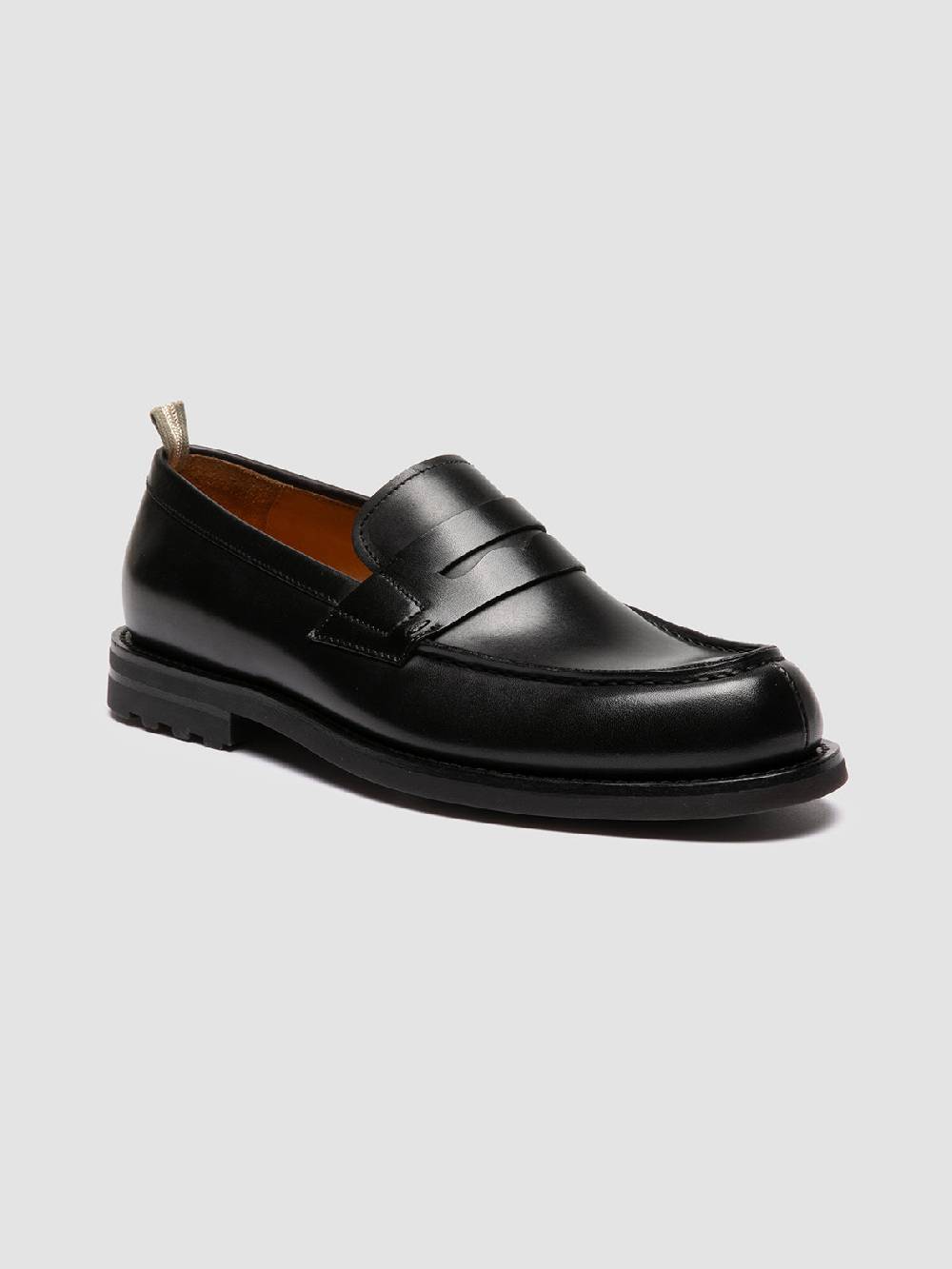 Officine Creative BELMONDO 006 Mocassini Penny in Pelle Scamosciata Nera 2025