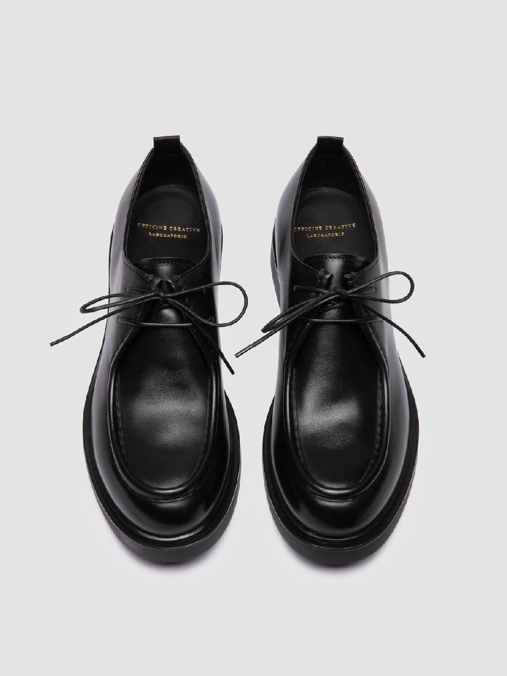 Officine Creative ENGINEER 002 Derby in Pelle Nera Vendita