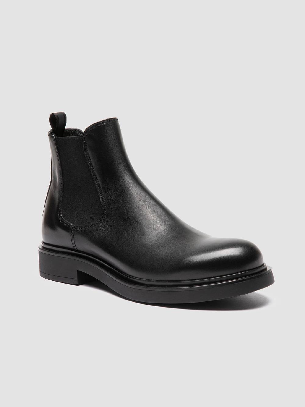 Officine Creative ENGINEER 006 Stivaletti Chelsea in Pelle Nera Pezzi Unici