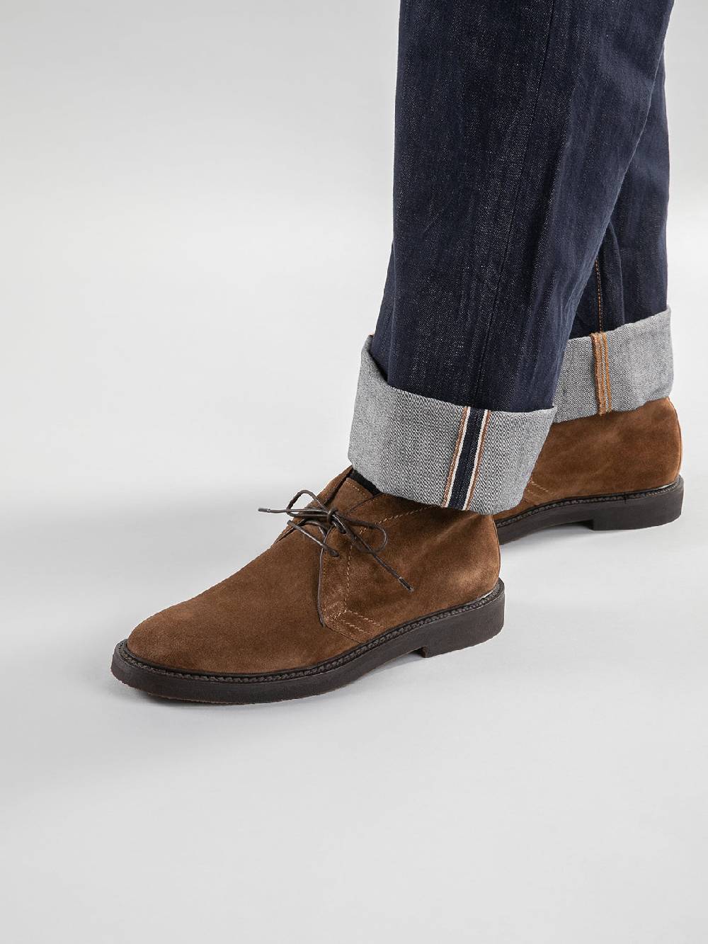 Officine Creative HOPKINS FLEXI 202 Stivali Chukka in Camoscio Marrone Novità