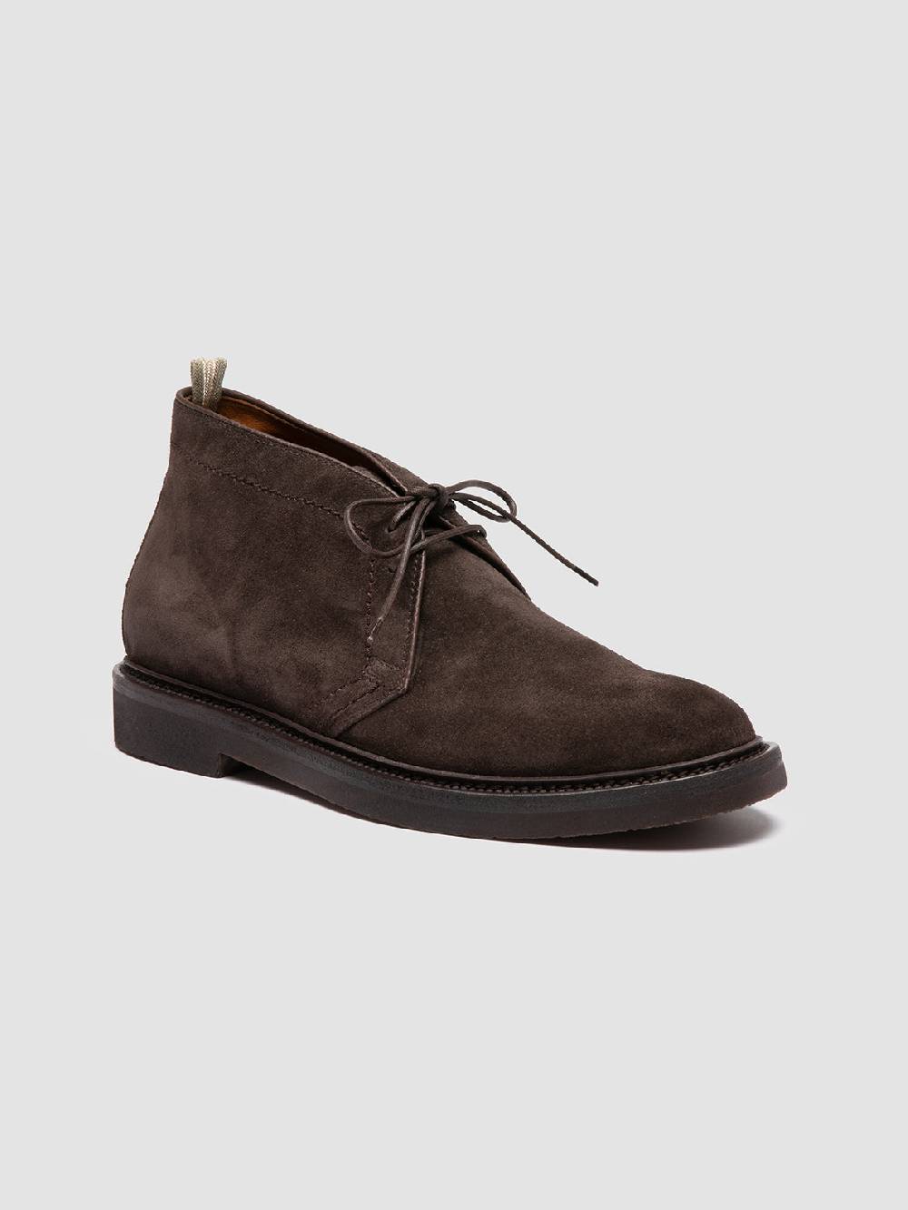 Officine Creative HOPKINS FLEXI 202 Stivali Chukka in Pelle Scamosciata Marrone Presa