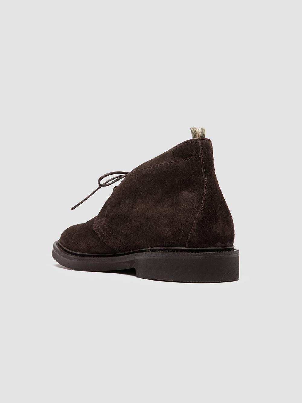 Officine Creative HOPKINS FLEXI 202 Stivali Chukka in Pelle Scamosciata Marrone Presa