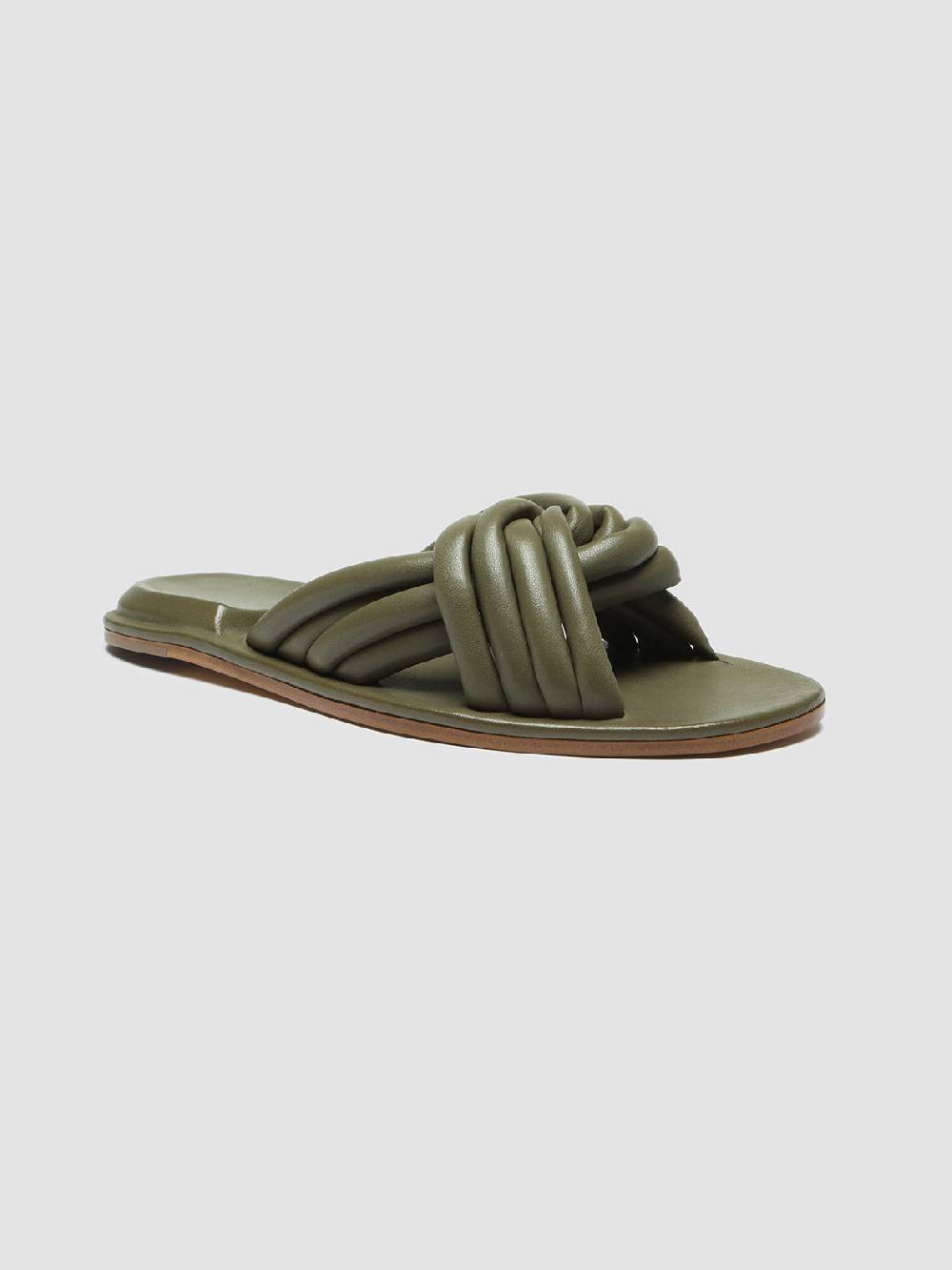 Officine Creative CYBILLE 004 Slide in Pelle Verde Outlet