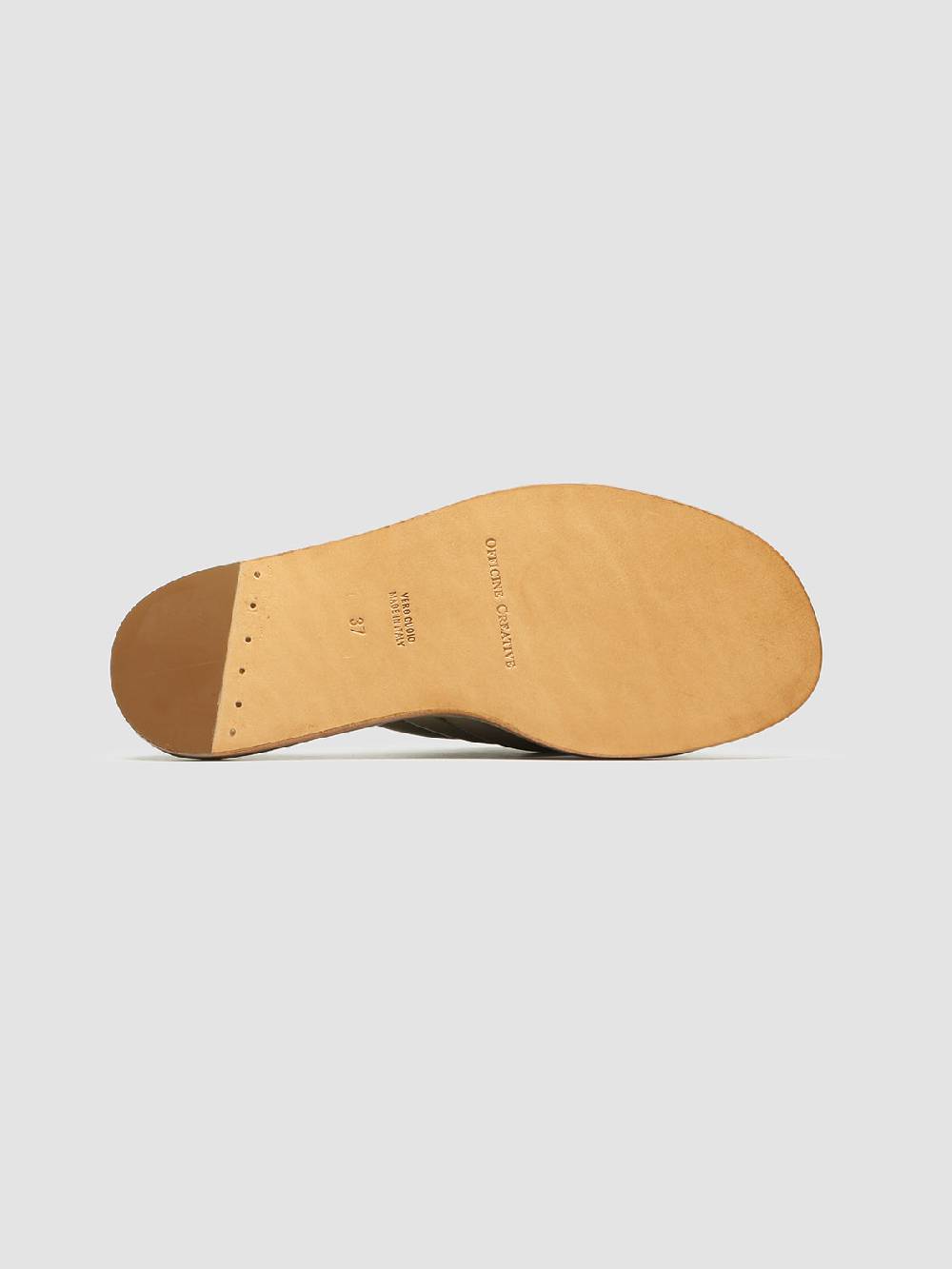 Officine Creative CYBILLE 004 Slide in Pelle Verde Outlet