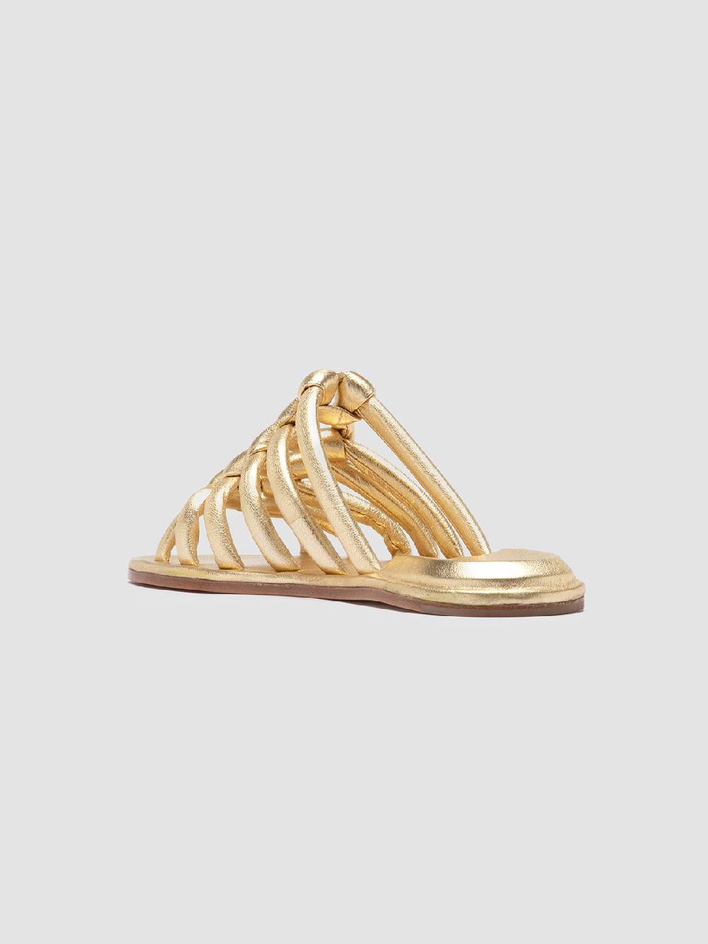 Officine Creative CYBILLE 016 Sandali Slide in Pelle Oro Vendita Economica