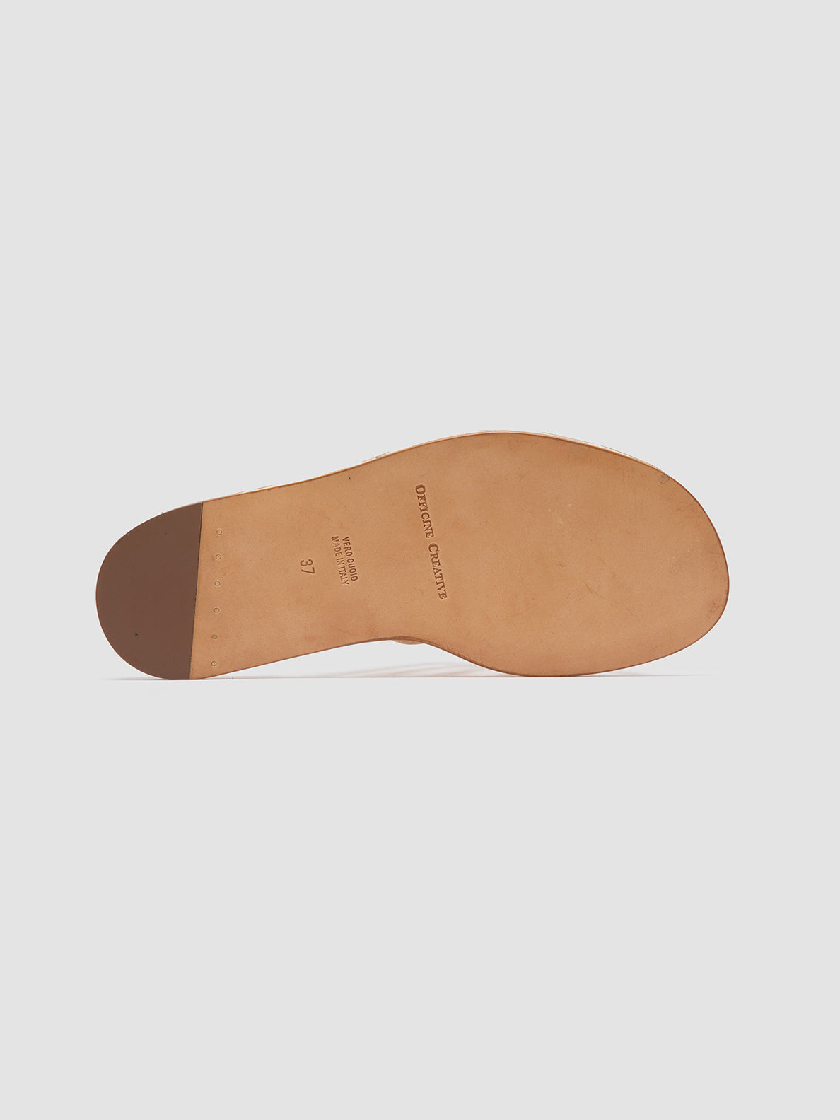 Officine Creative CYBILLE 016 Sandali Slide in Pelle Oro Vendita Economica