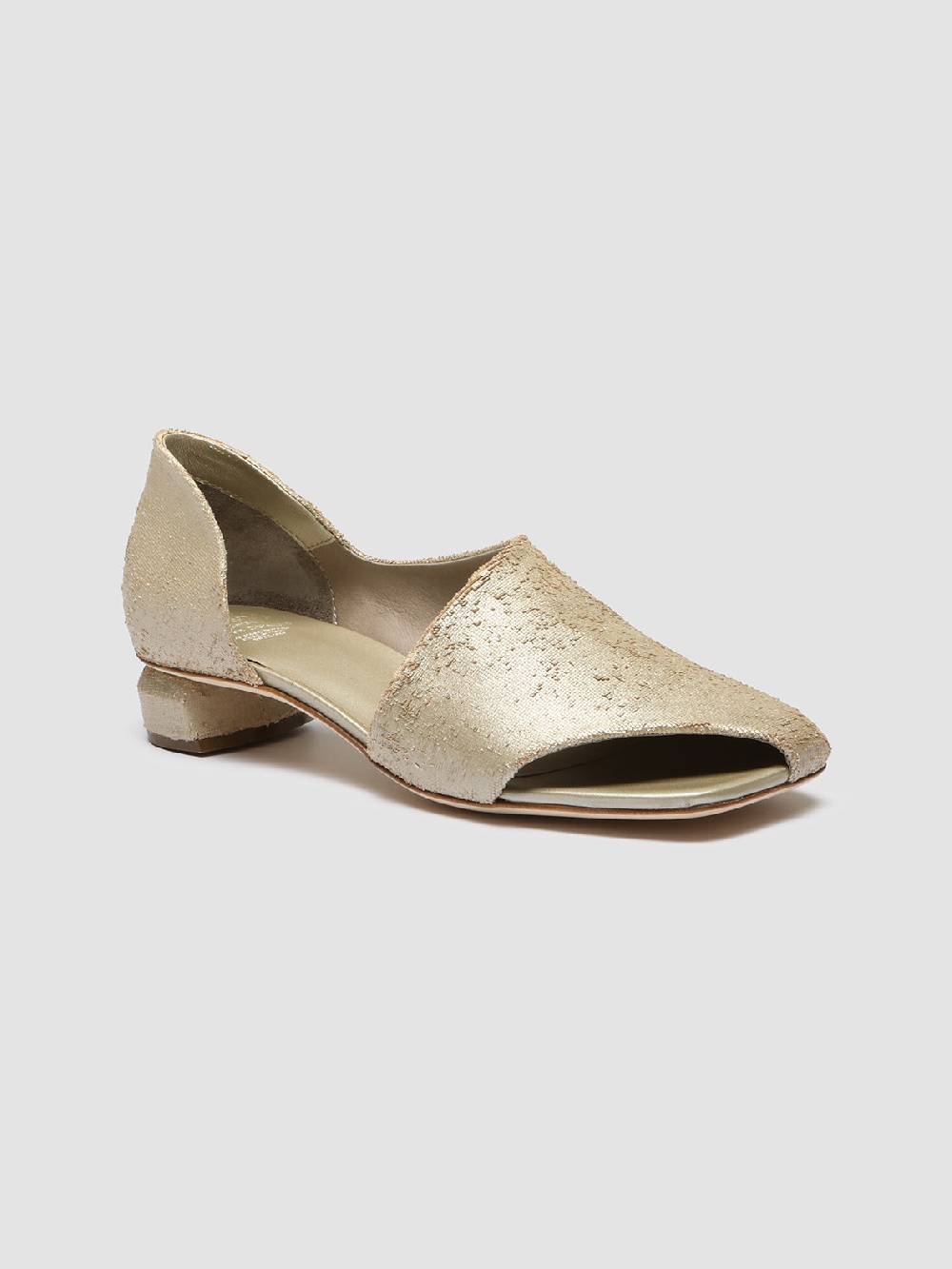 Officine Creative TESSA 009 Gold Leather Mule Sandals Offerta Anniversario