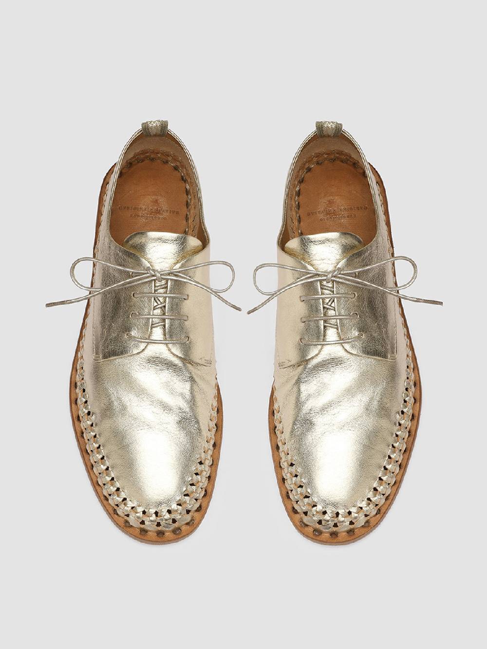 Officine Creative MABELLE 001 Derby in Pelle Argento Nuova