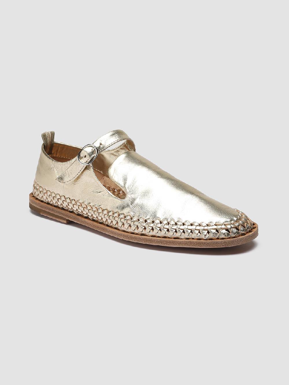 Officine Creative MABELLE 003 Mary Jane in Pelle Tortora Italy