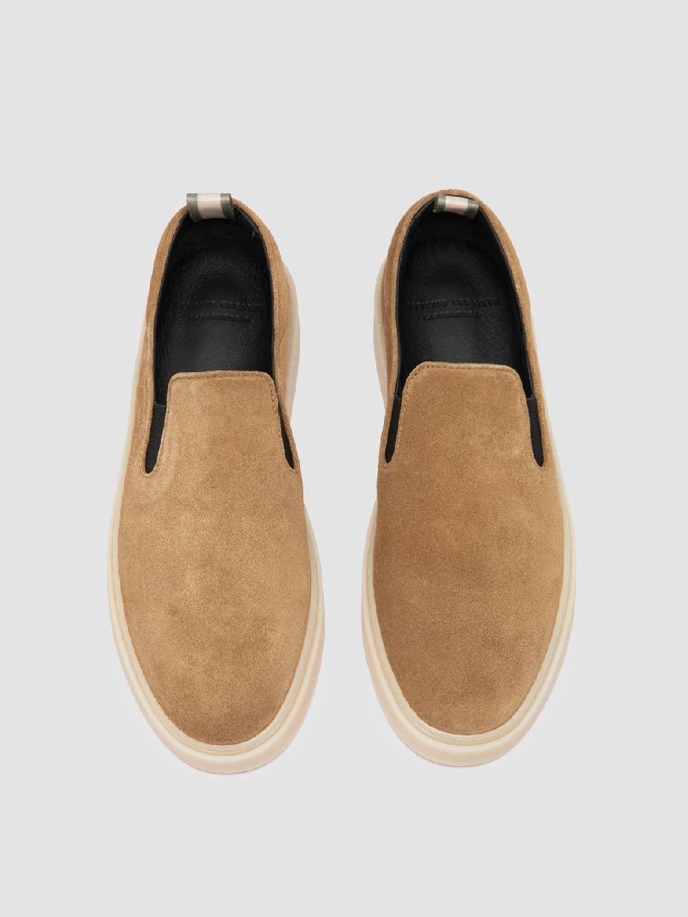 Officine Creative MUSKRAT 102 Sneaker Slip-On in Pelle Tortora Nuovo