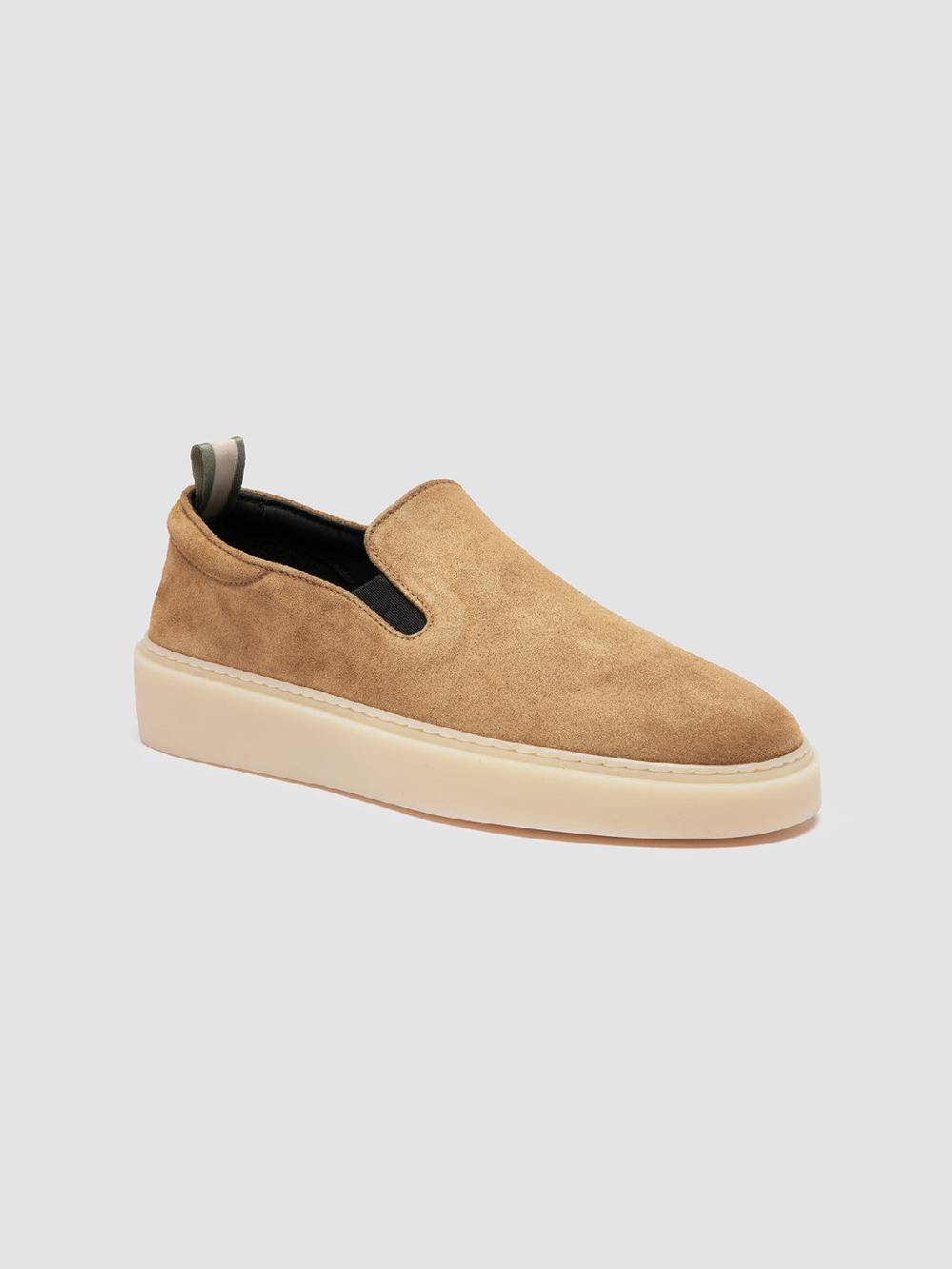 Officine Creative MUSKRAT 102 Sneaker Slip-On in Pelle Tortora Nuovo