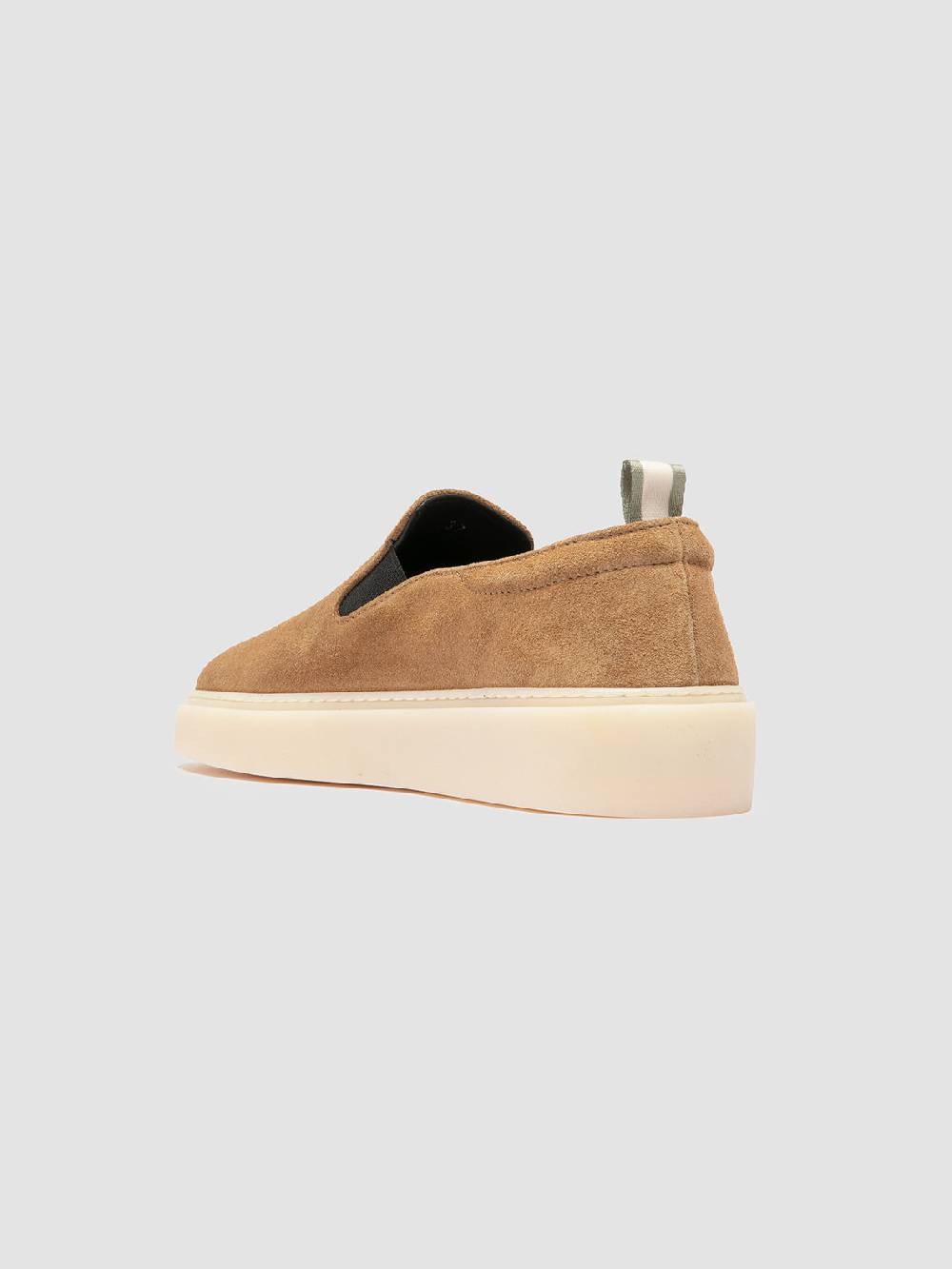 Officine Creative MUSKRAT 102 Sneaker Slip-On in Pelle Tortora Nuovo