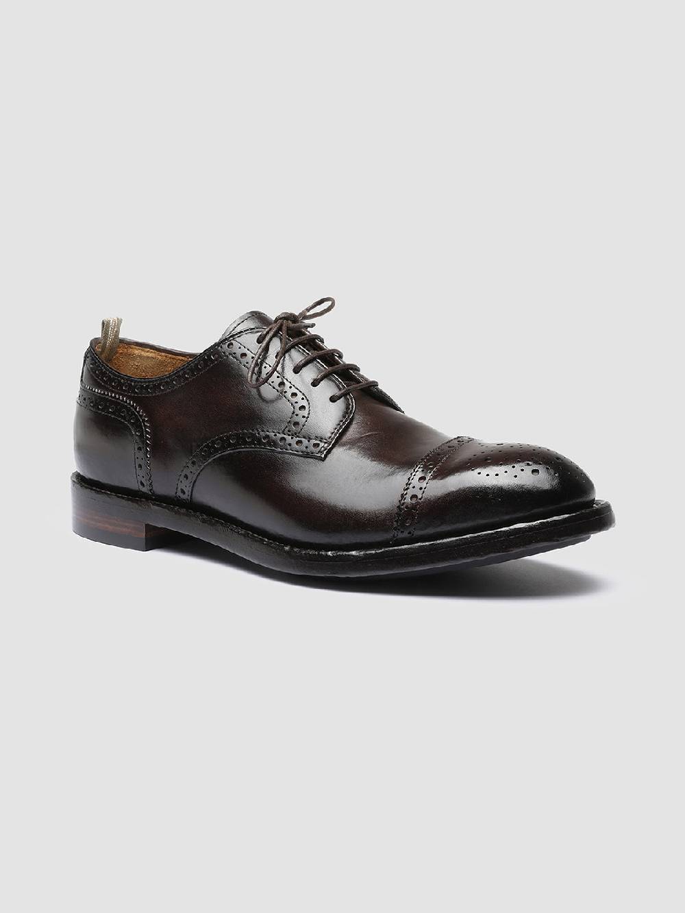 Officine Creative TEMPLE 003 Scarpe Derby in Pelle Marrone Qualità Garantita