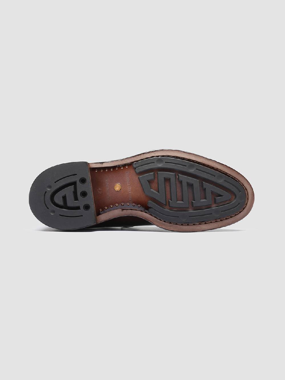 Officine Creative TEMPLE 007 Derby in Pelle Marrone Negozi Online